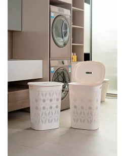 Vasketøjskurv 55 L - Hvid| Garderobe Og Opbevaring