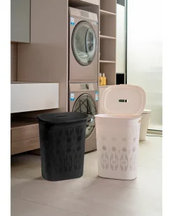 Vasketøjskurv 55 L - Sort| Garderobe Og Opbevaring
