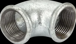 Vinkel 90° 1/2'' M/M - galvaniseret| Rør Og Fittings