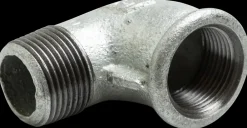 Vinkel 90° 3/4'' M/N - galvaniseret| Rør Og Fittings