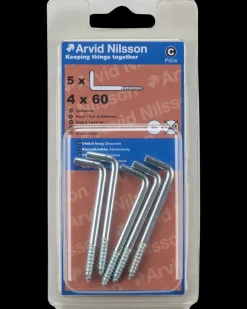 Arvid Nilsson Vinkelkrog Ø4 x 60 mm 5-pak| Kroge Og Ophæng