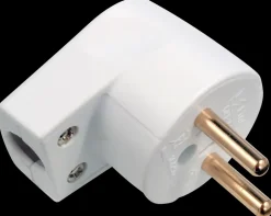 Vinkelstikprop rund uden jord - hvid| Stikpropper