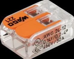 Wago Fjedersamlemuffe til 2 ledninger 16-pak| Samlemuffer