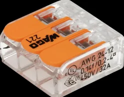 Wago Fjedersamlemuffe til 3 ledninger 12-pak| Samlemuffer