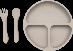 WeCare Spisesæt i silikone - grå| Spisetid