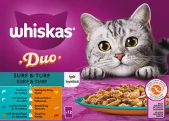 Whiskas duo Suft & Turf - 12 x 85g| Hundefoder, Kattemad Og Godbidder