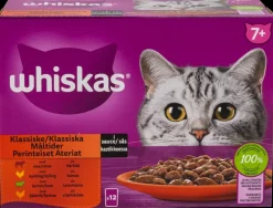 Whiskas Kødmenu 7 år+ 12 x 85 g| Hundefoder, Kattemad Og Godbidder